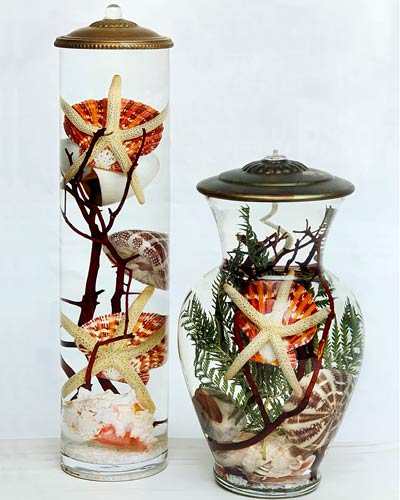 Blush Seashells – shown in XL Cylinder and Ginger Vase