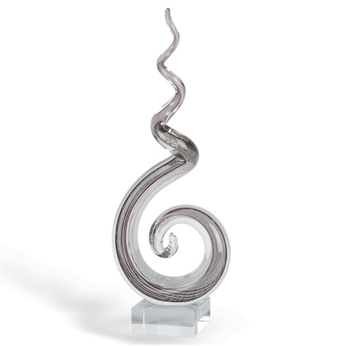 Corkscrew – handmade glass artwork in the great Murano style mounted on a stunning crystal base!